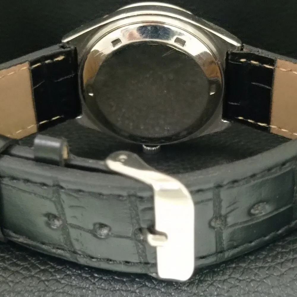 Vintage 1988 Citizen Automatic Mens Silver Watch W/daydate & Beige accents